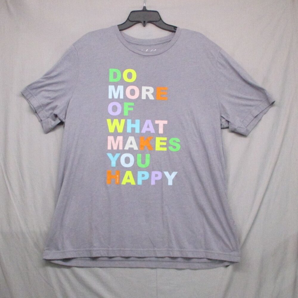 Kandy Life Graphic Print Quote‎ T-Shirt Gray Women Size | 2XL